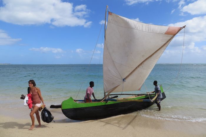 En pirogue traditionnelle